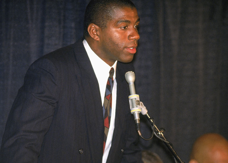 Magic Johnson HIV press conference in 1991