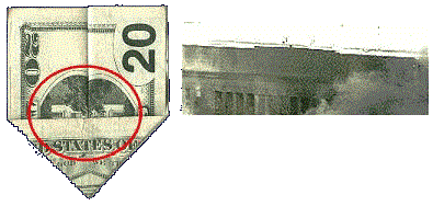 $20 Dollar bill showing Twin Towers - Step 3