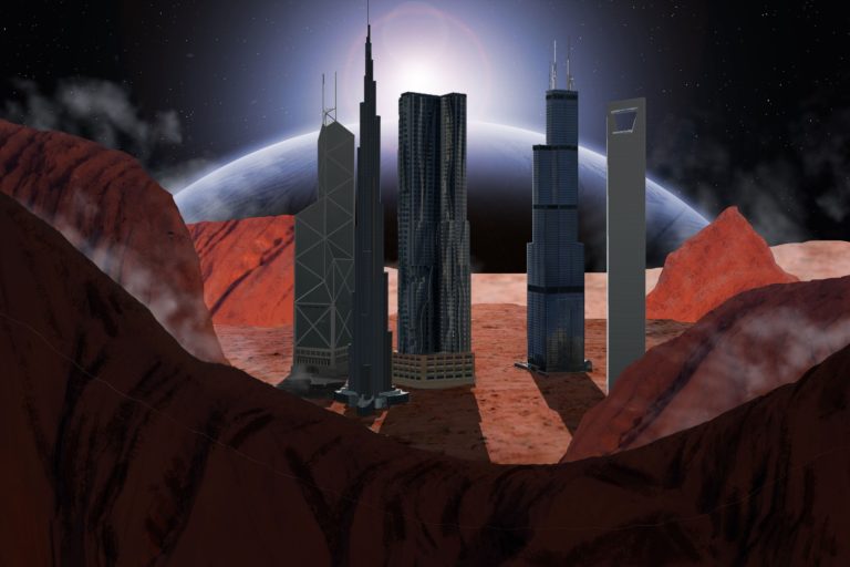 Martians City Illustration