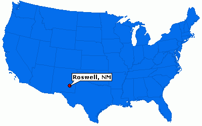 New Mexico Roswell Map