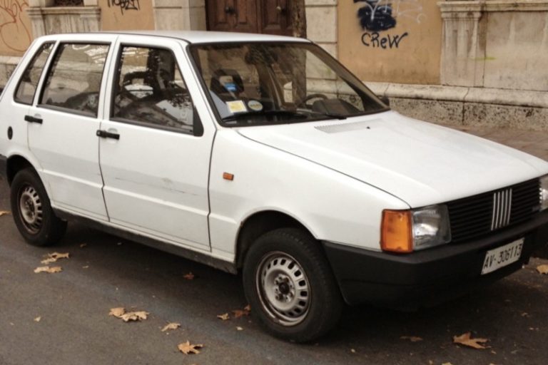 White Fiat Uno involved in the Paris Crash that killed Princess Diana